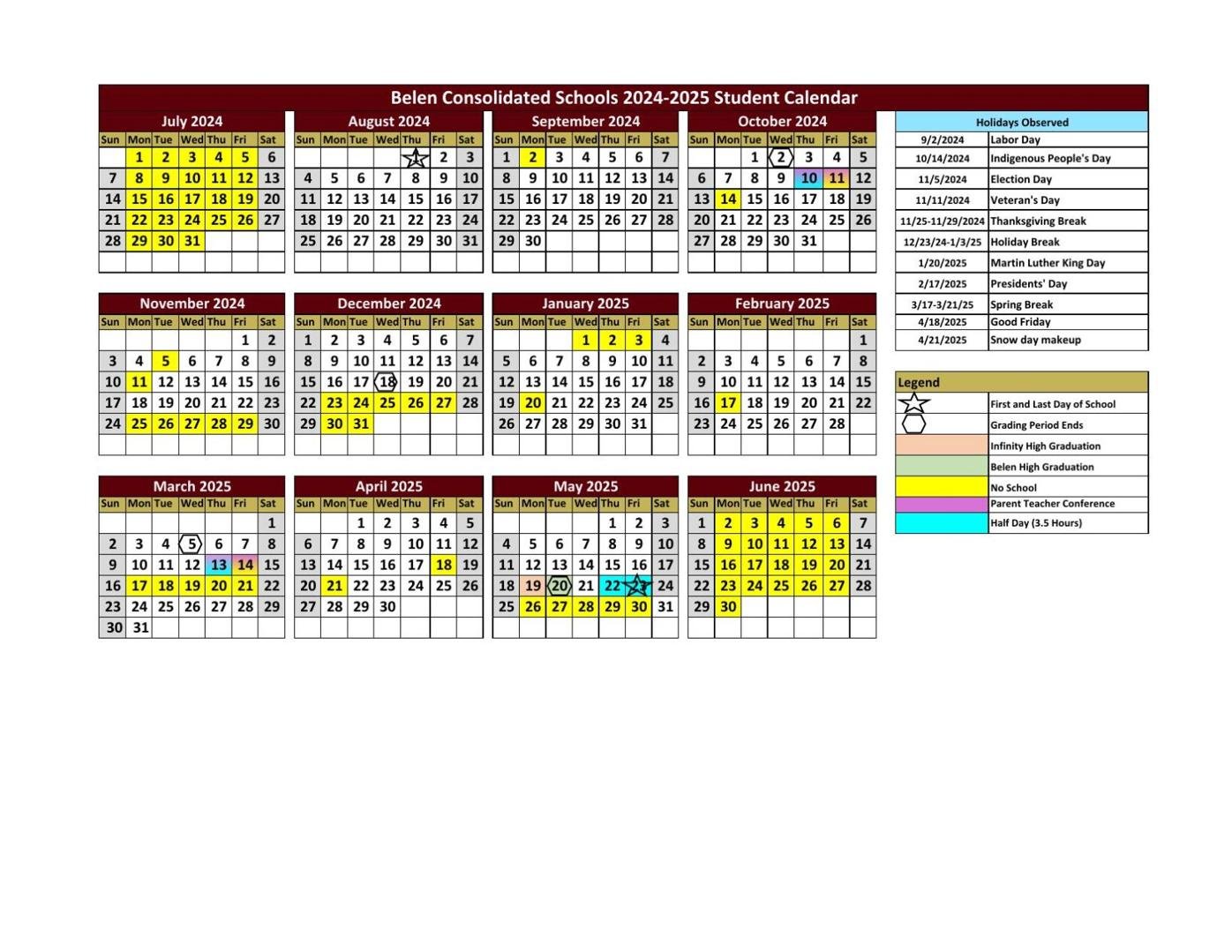 Belen Board of Education approves 2024 25 calendar Education news
