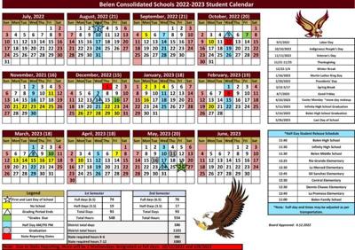 Belen Schools approves its 2022 23 calendar Education news bulletin com