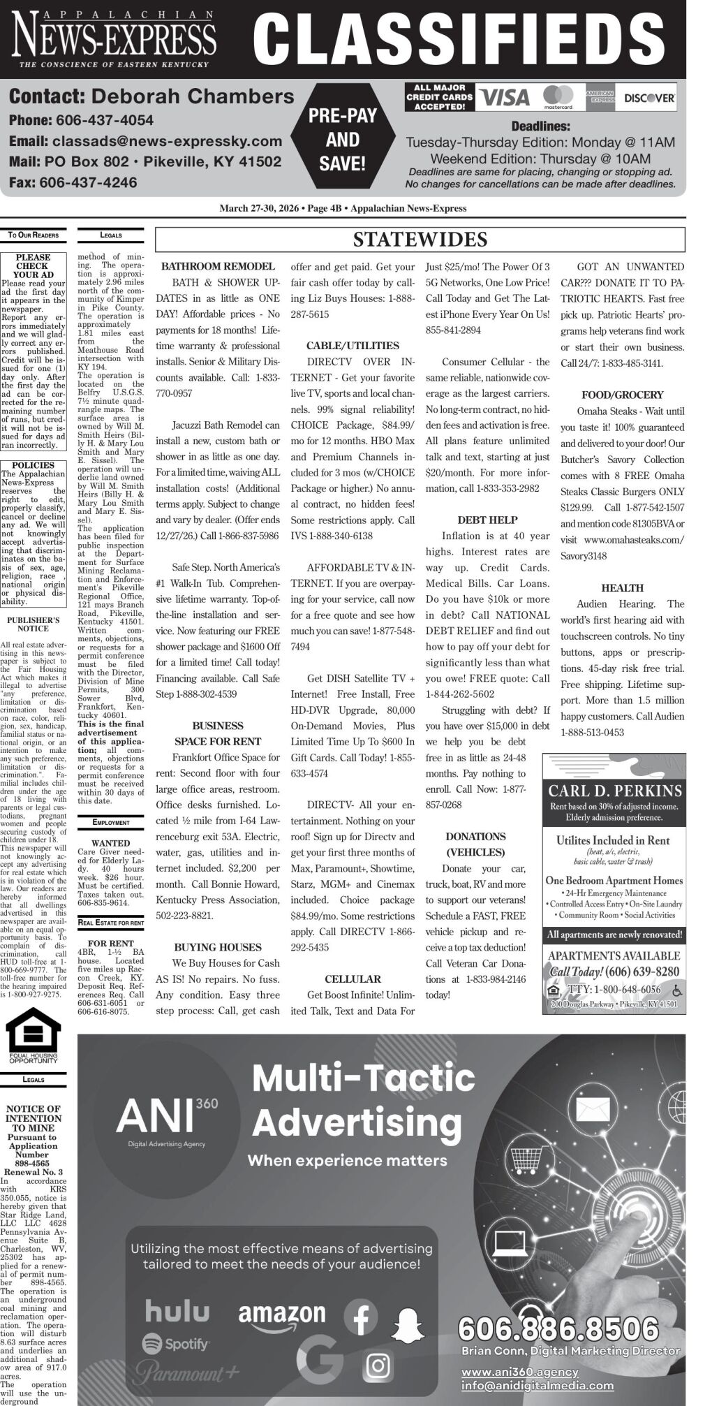 Classifieds 3-27-26 | Classifieds New | news-expressky.com