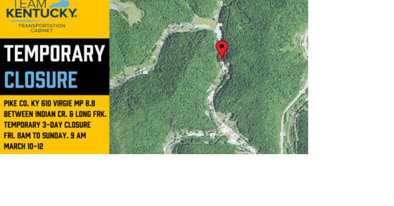 Road closure rescheduled for pipe replacement on Ky. 610 Pike County near Virgie - Vimarsana News