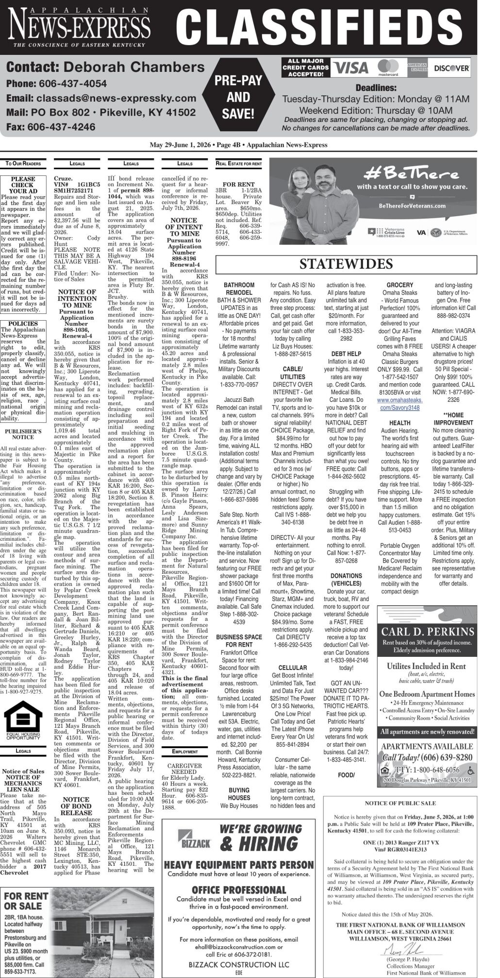 Classifieds 5-29-26 | Classifieds New | news-expressky.com