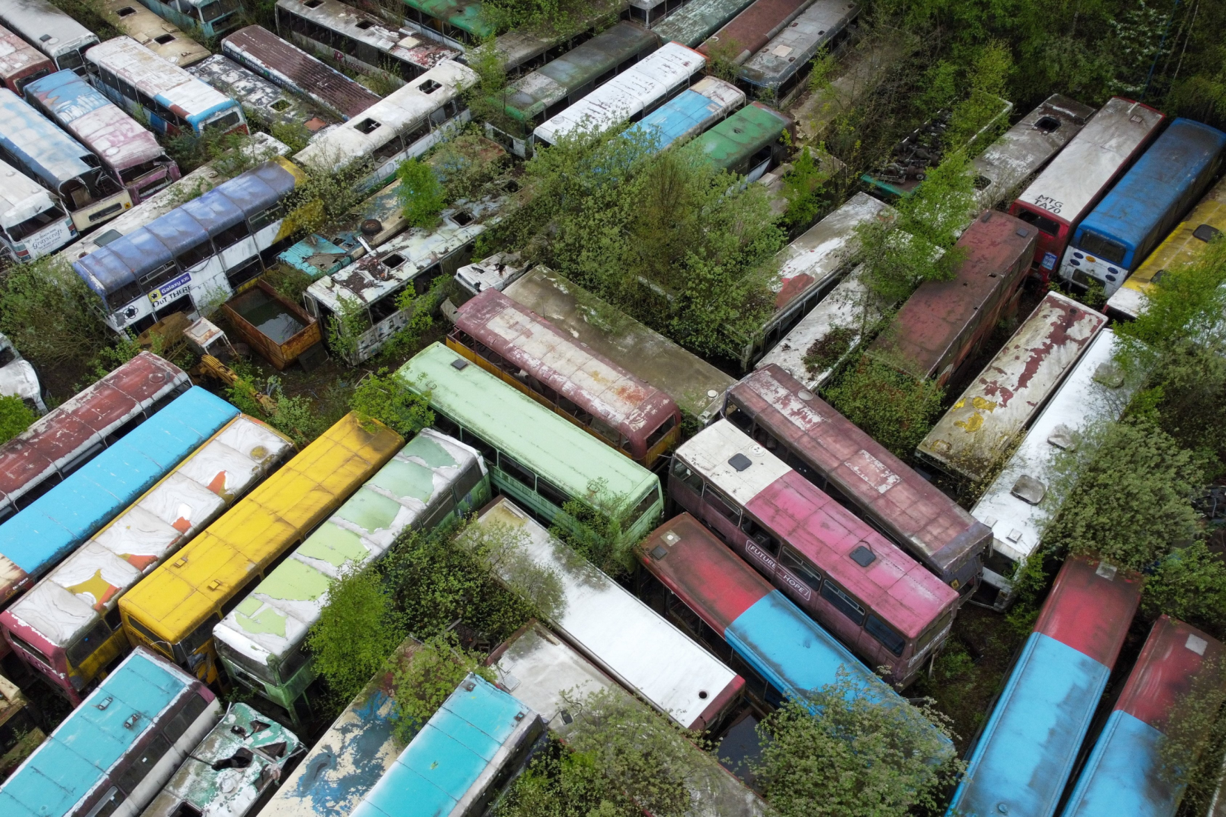 Hundreds of buses abandoned at eerie ‘bus graveyard’ | National | news ...