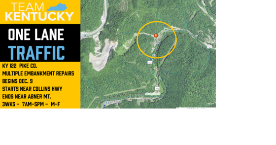 Multiple embankment repairs set to begin Dec. 9 on Ky. 122 in Pike County - Vimarsana News