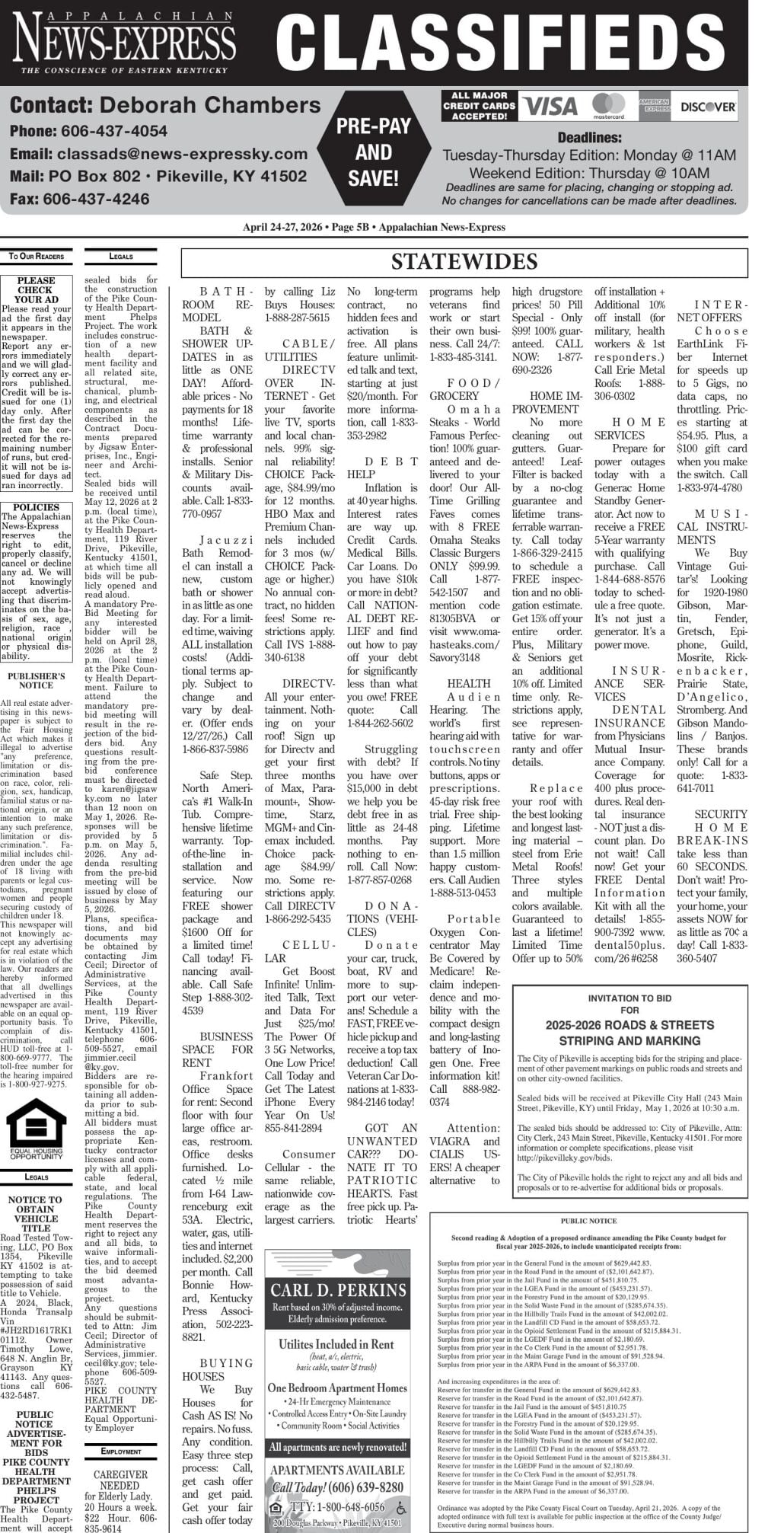 Classifieds 4-24-26 | Classifieds New | news-expressky.com