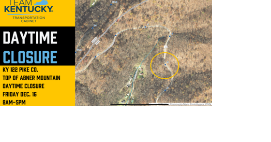 Daytime closure scheduled for Ky. 122 — Abner Mountain of Pike County - Vimarsana News