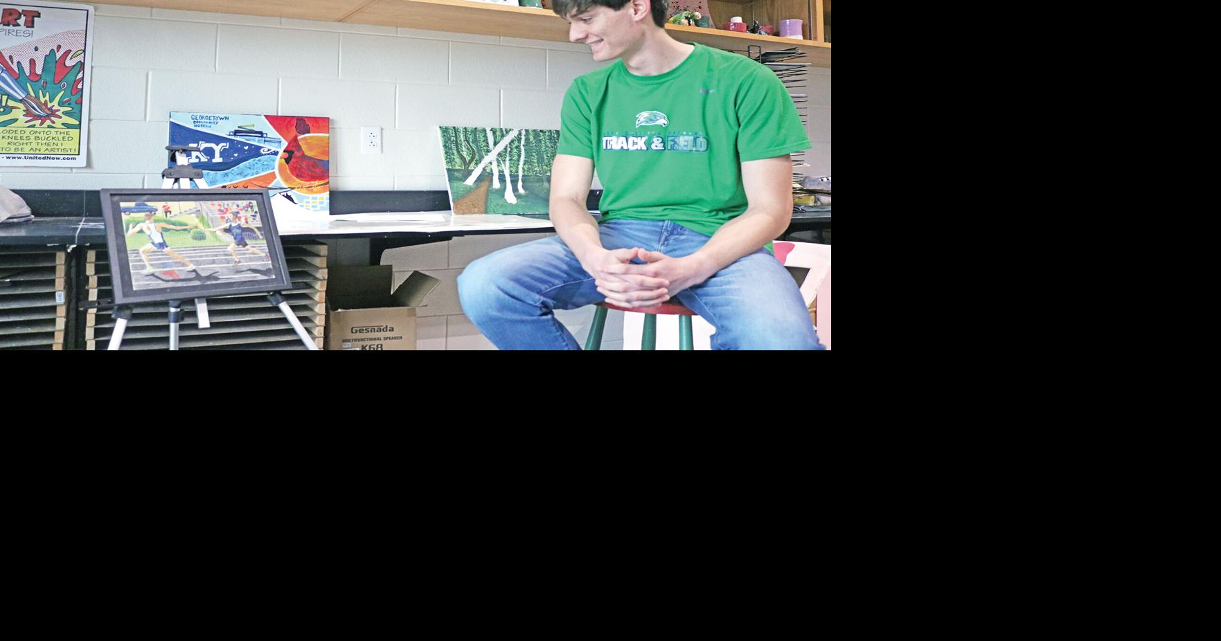 GCHS senior wins art show, sets state indoor track record in 24 hours