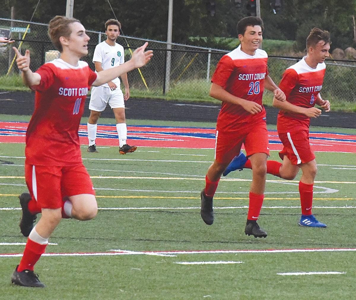 Boys Soccer Great Crossing Flies Away Late To 6 1 Win Over Scott