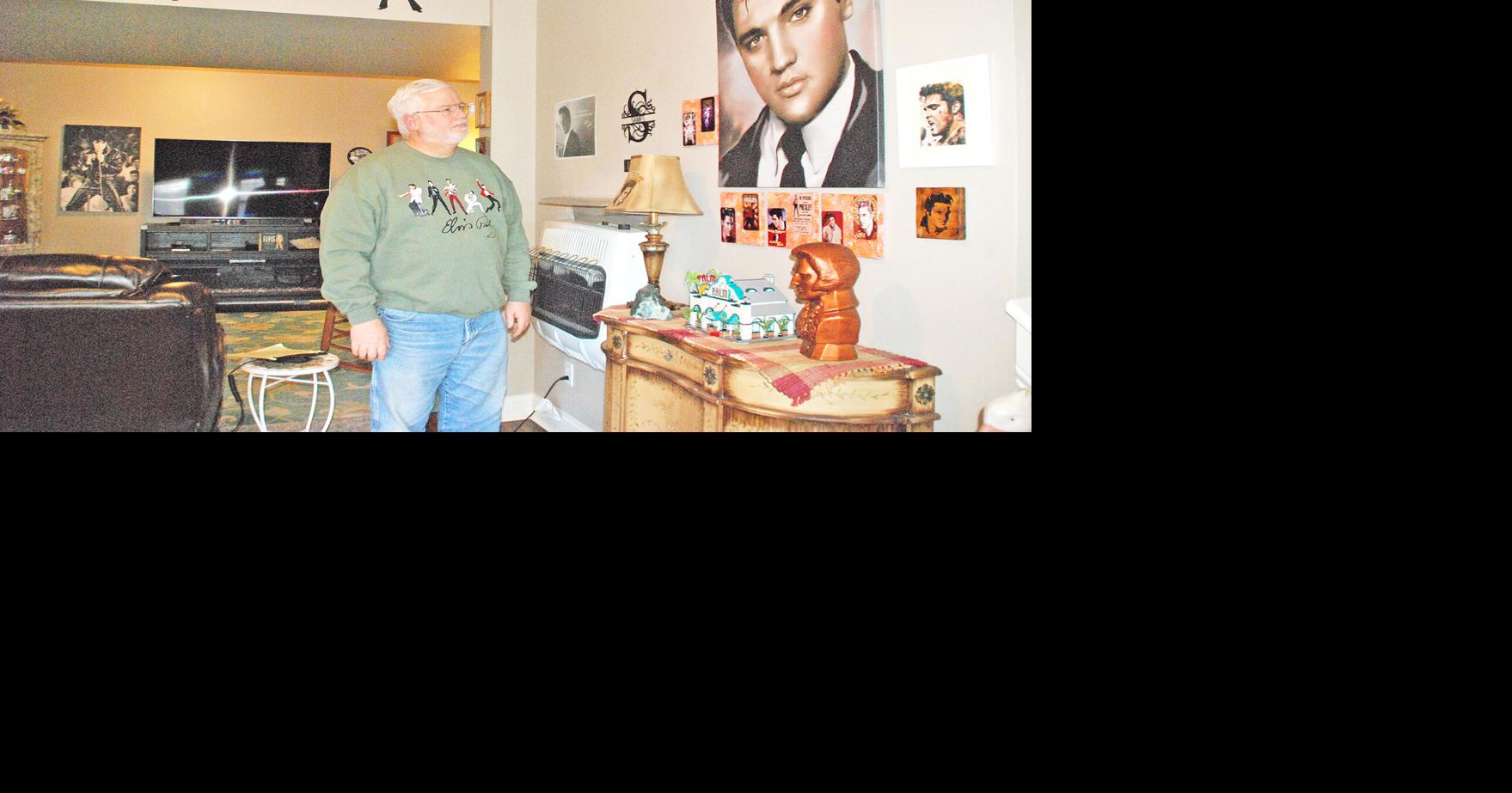 Sames boasts Elvis-themed ‘man cave’ with hundreds of collectibles