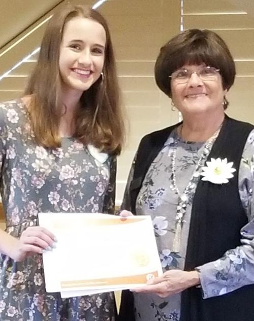 Student recognized
