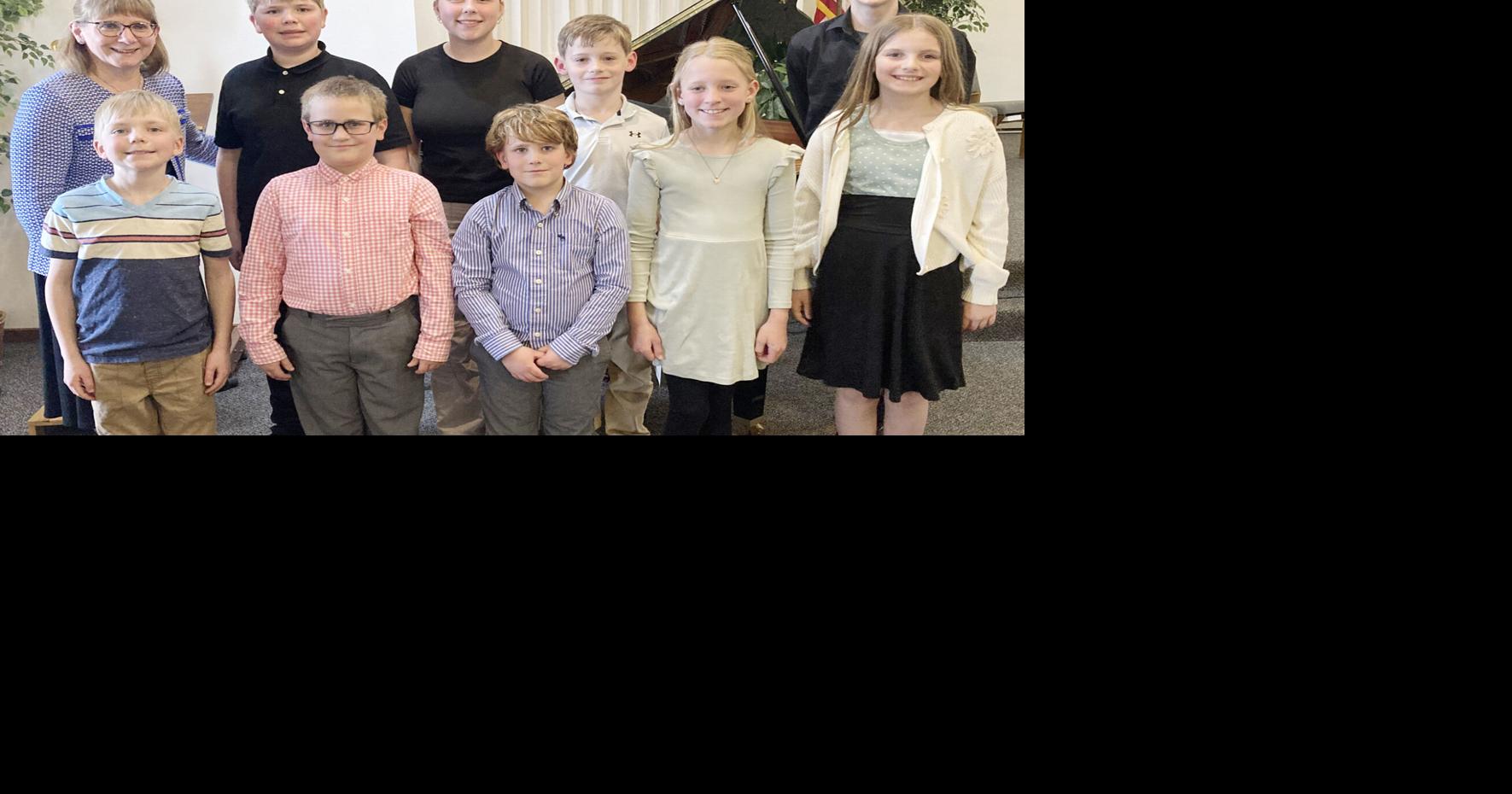 Musical students at recital, auditions, contest