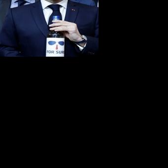 Macron was touring a major wine expo in Paris