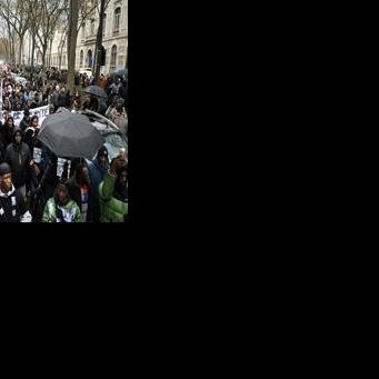Several thousand people protested in Paris in January over the death of a Mauritanian immigrant worker in police custody