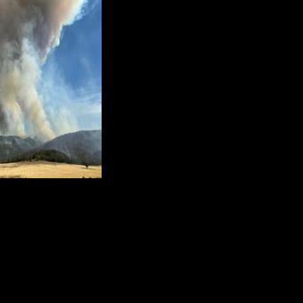 A bushfire burns in Mount Lawson State Park, Victoria state on January 6, 2026