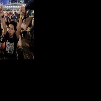 Pro-democracy demonstrators in Hong Kong, in 2014
