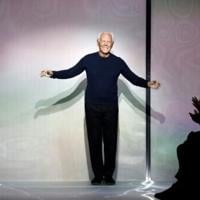 Italian fashion Giorgio Armani has died at the age of 91 -- he is pictured at his 2018 haute couture show in Paris