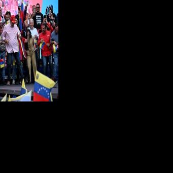 Venezuela's President Nicolas Maduro danced with supporters during a rally in Caracas