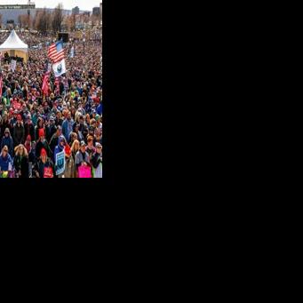 Organizers estimated 200,000 people attended the rally in 'twin cities' Minneapolis and St. Paul