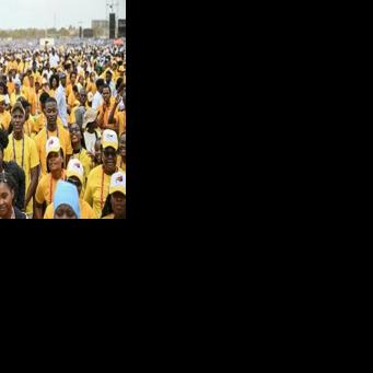 Thousands gathered for Pope Leo's mass in the Angolan town of Kilamba