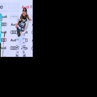 Germany's Emma Aicher (right) is a threat to Lindsey Vonn's gold hunt at Milan-Cortina