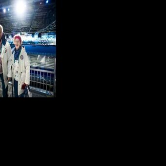 Norway's King Harald V and Queen Sonja at the Winter Olympics speed skating in Italy this month