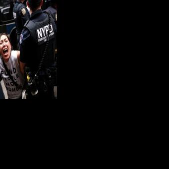 Gathering under the banner of the group Jewish Voice for Peace, the detained protesters were part of a group of about 200 who blocked a major avenue in Manhattan