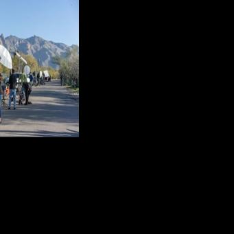 TV and media crews have descended on the Arizona suburb where Nancy Guthrie lives as America is gripped by her apparent kidnapping