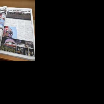 A visitor reads Rodong Sinmun, North Korea's top newspaper, at the National Library of Korea in Seoul on January 2, 2026