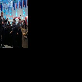 Britain's Prime Minister Keir Starmer addresses Chinese and UK business delegations at a House of UK reception in Shanghai