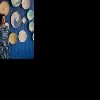 Fatima Jobe, seen in her Dakar shop Imadi, believes Senegalese-style baskets should be made in Senegal