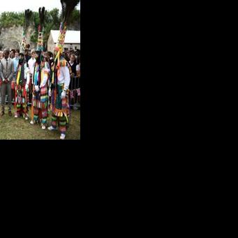 In Sandys Parish, the royal party was later treated to dances by Gombeys -- traditional dancers who maintain a folklore tradition rooted in African and Caribbean history