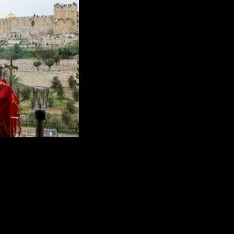 National The Patriarch held Mass on the Mount of Olives after being blocked from the Church of the Holy Sepulchre