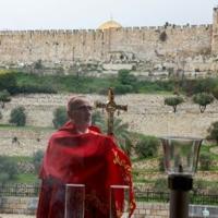 National The Patriarch held Mass on the Mount of Olives after being blocked from the Church of the Holy Sepulchre