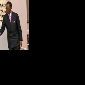 Pope Leo XIV was met by Equatorial Guinea's President Teodoro Obiang Nguema Mbasogo