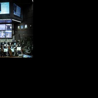 The control room of the Kourou Space Centre in French Guiana