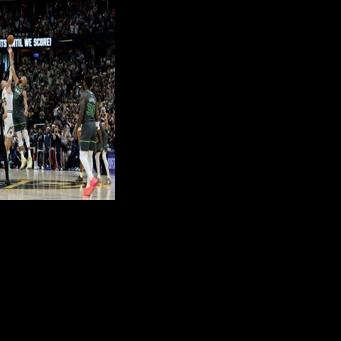 Nikola Jokic of the Denver Nuggets tips off against Rudy Gobert of the Minnesota Timberwolves in game one of their NBA Western Conference playoff series