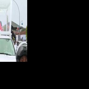The leader of the world's Catholics toured the streets of Malabo