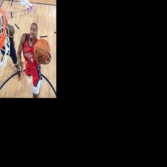 Tyrese Maxey of the USA Stars drives to the hoop in helping his squad capture the NBA All-Star Game tournament at Los Angeles
