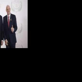FIFA President Gianni Infantino and US President Donald Trump met at a Gaza summit in Egypt on Monday