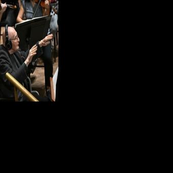 Hungarian composer Gyorgy Kurtag on stage at Budapest's Liszt Ferenc Academy of Music