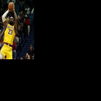 LeBron James shoots over Zion Williamson in the Los Angeles Lakers' defeat of the New Orleans Pelicans