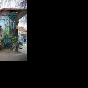 Wanting to stay zen... A wooden sculpture in Copenhagen's libertarian Christiania enclave