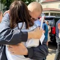 Tikhanovsky was reunited in Lithuania with his wife Svetlana Tikhanovskaya, who took over as opposition leader when he was jailed