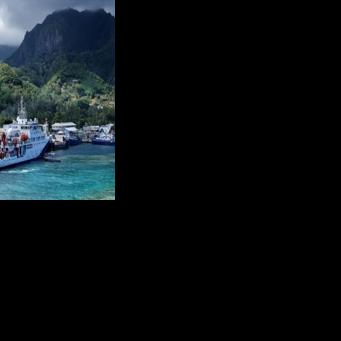 Chinese research vessel Da Yang Hao arrives at Avatiu Harbour in the Cook Islands