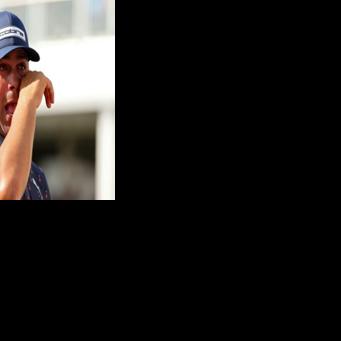 American Gary Woodland wipes away tears after winning the PGA Houston Open for his first title since taking the 2019 US Open and the first since undergoing brain surgery in 2023