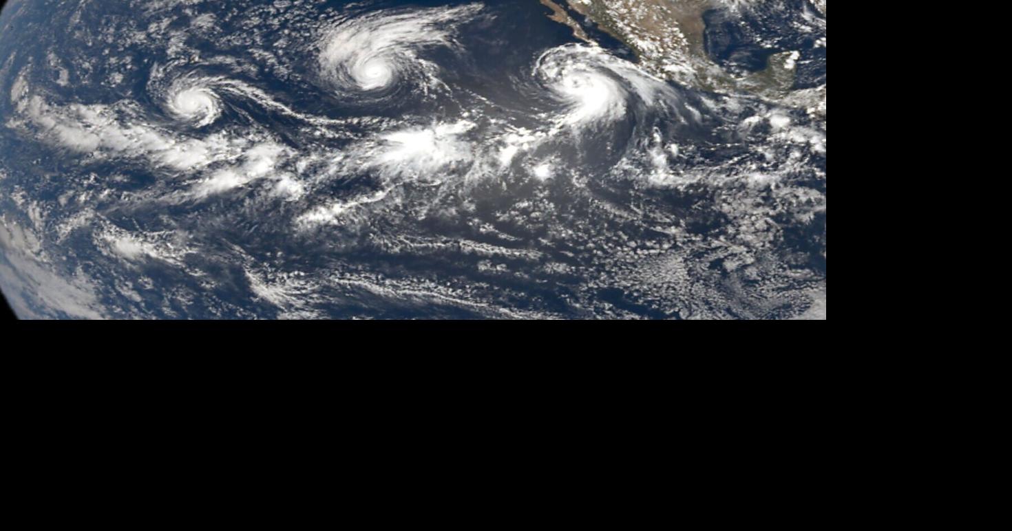 Rare moment 3 tropical cyclones in Pacific captured from space