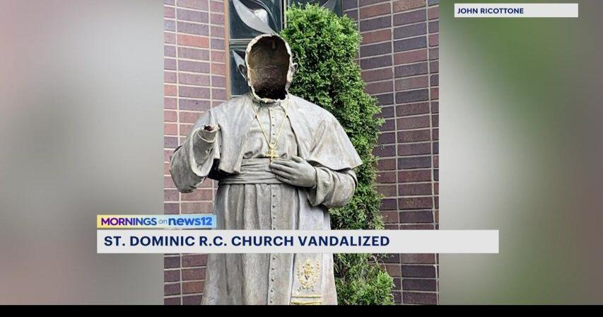 Police: Flatbush man charged with vandalizing statues at St. Dominic's ...