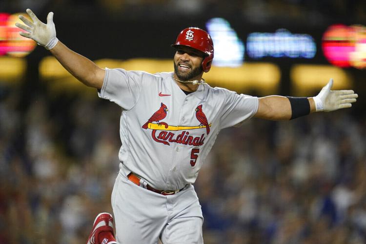 Albert Pujols of the St. Louis Cardinals poses for a studio