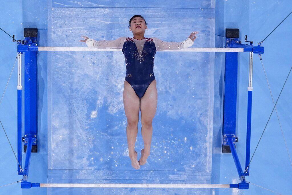 Snapshots from Sunisa Lee's all-around gold medal ...