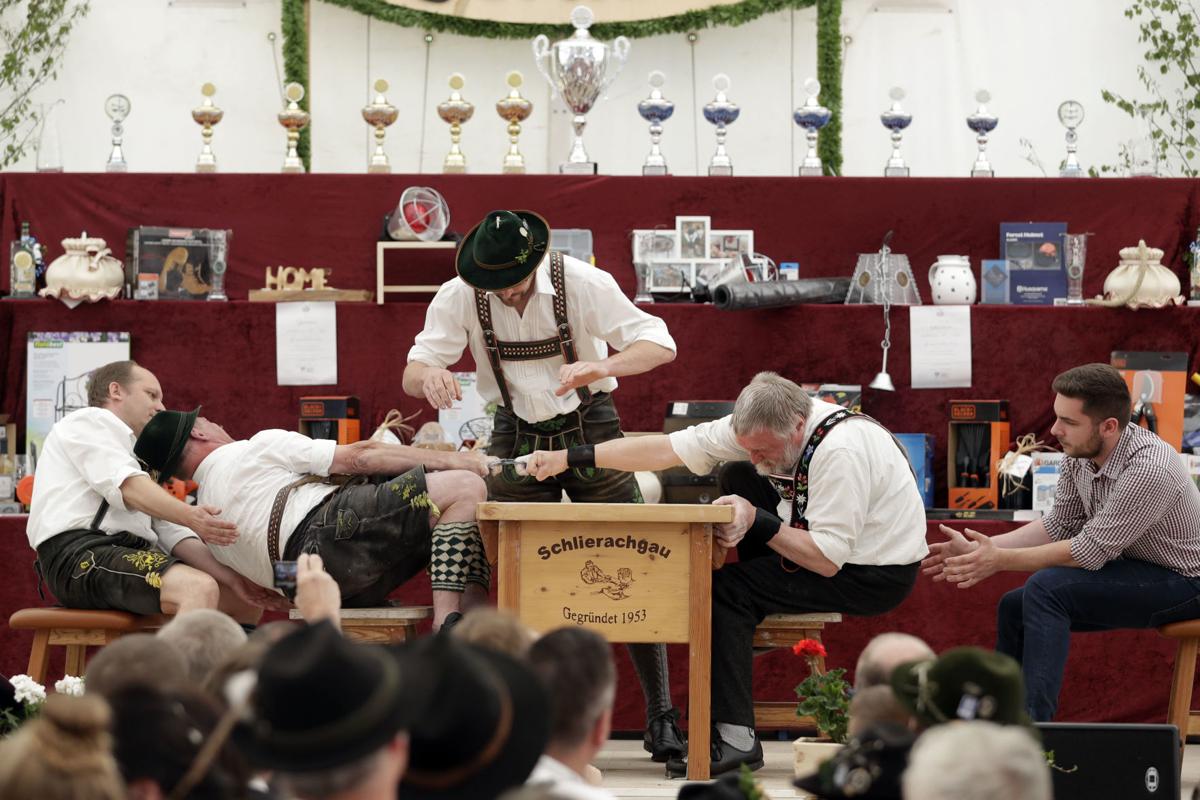 APTOPIX Germany Finger Wrestling