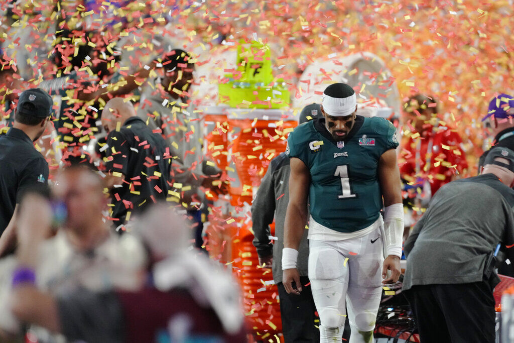 Kansas City Chiefs safety Nazeeh Johnson (13) celebrates after defeating  the Philadelphia Eagles in the NFL Super Bowl 57 football game, Sunday,  Feb. 12, 2023, in Glendale, Ariz. (AP Photo/Steve Luciano Stock Photo -  Alamy